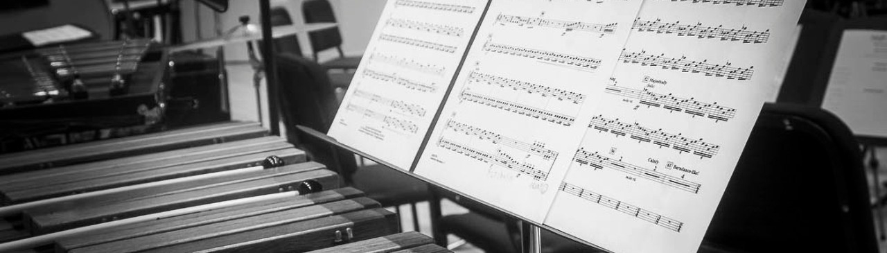 Sheet music on stand