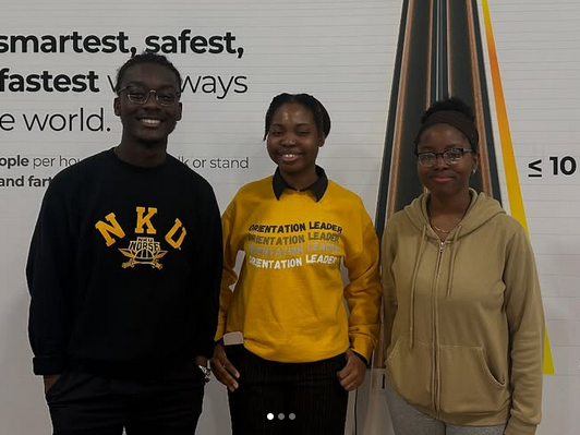 NKU NSBE members pose for a photo at an event