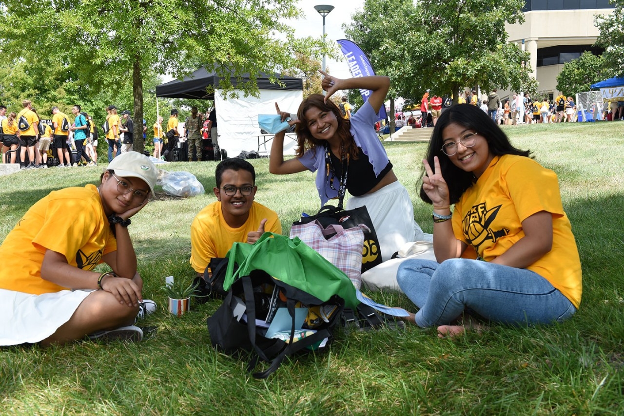 Students hanging out at fresh fusion