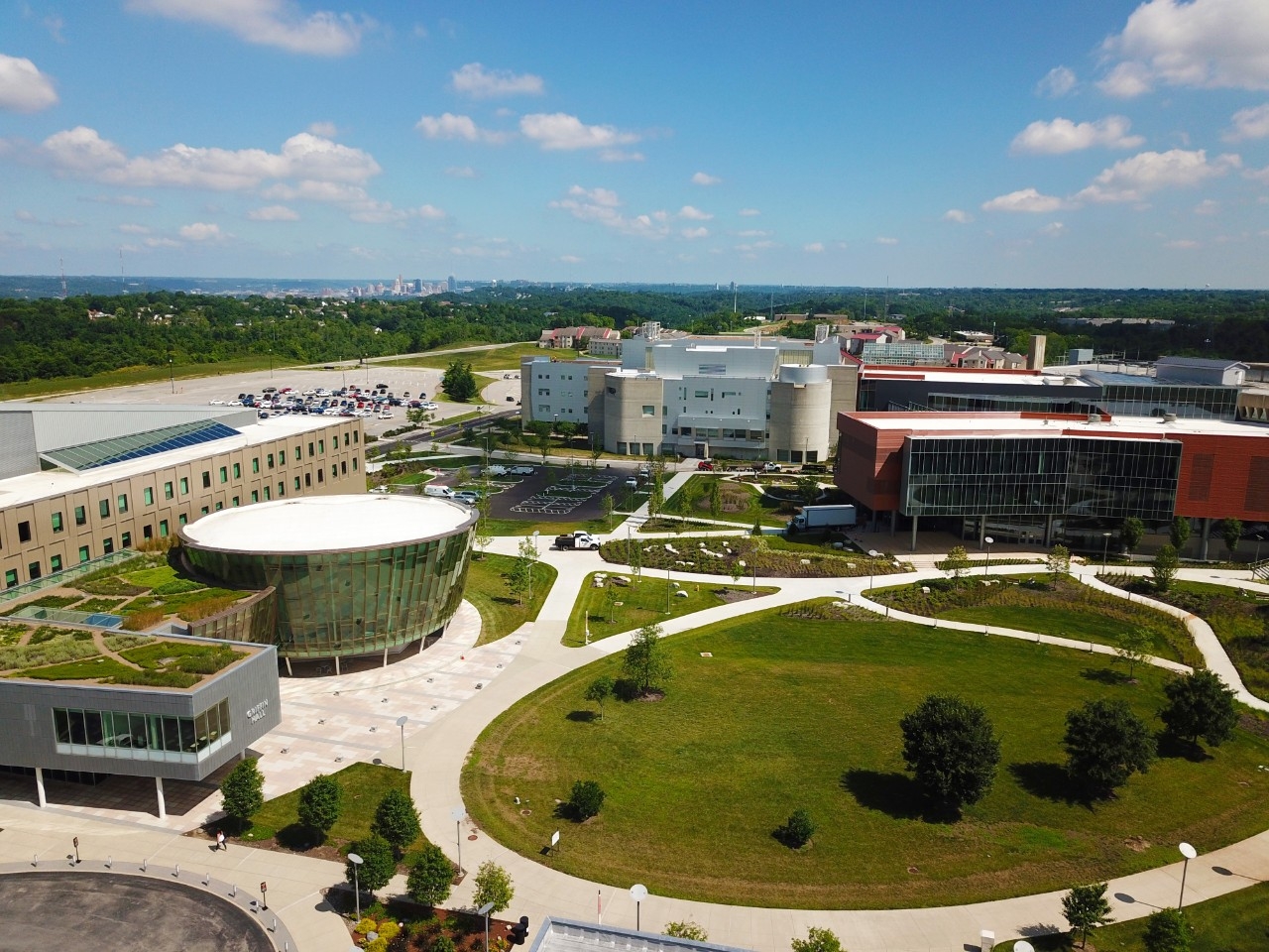 Aerial view of NKU's campus